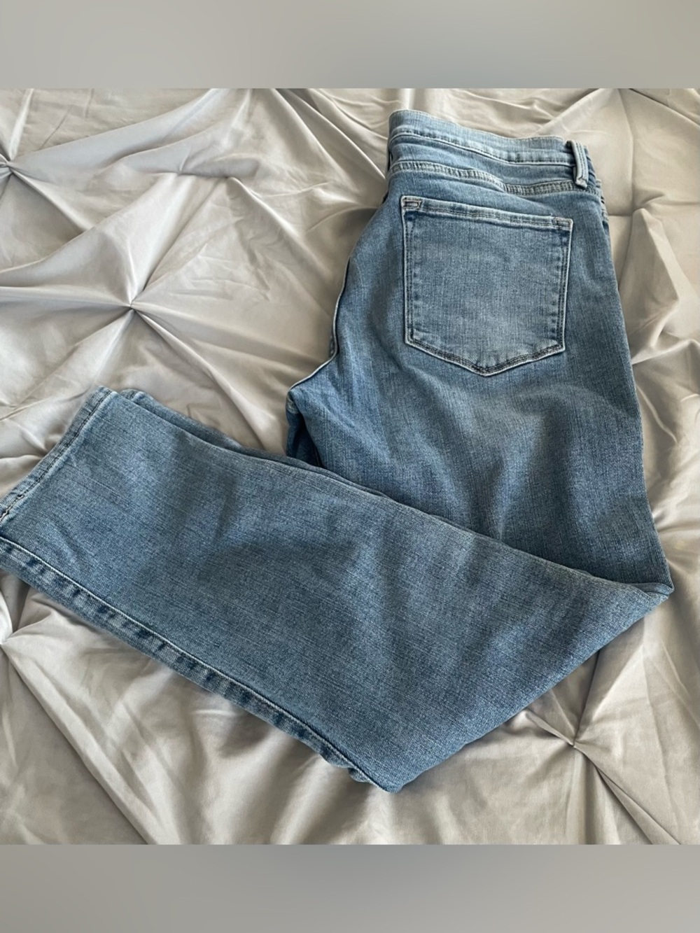 FRAME LeGarcon Denim Medium Wash Straight-Leg Jeans